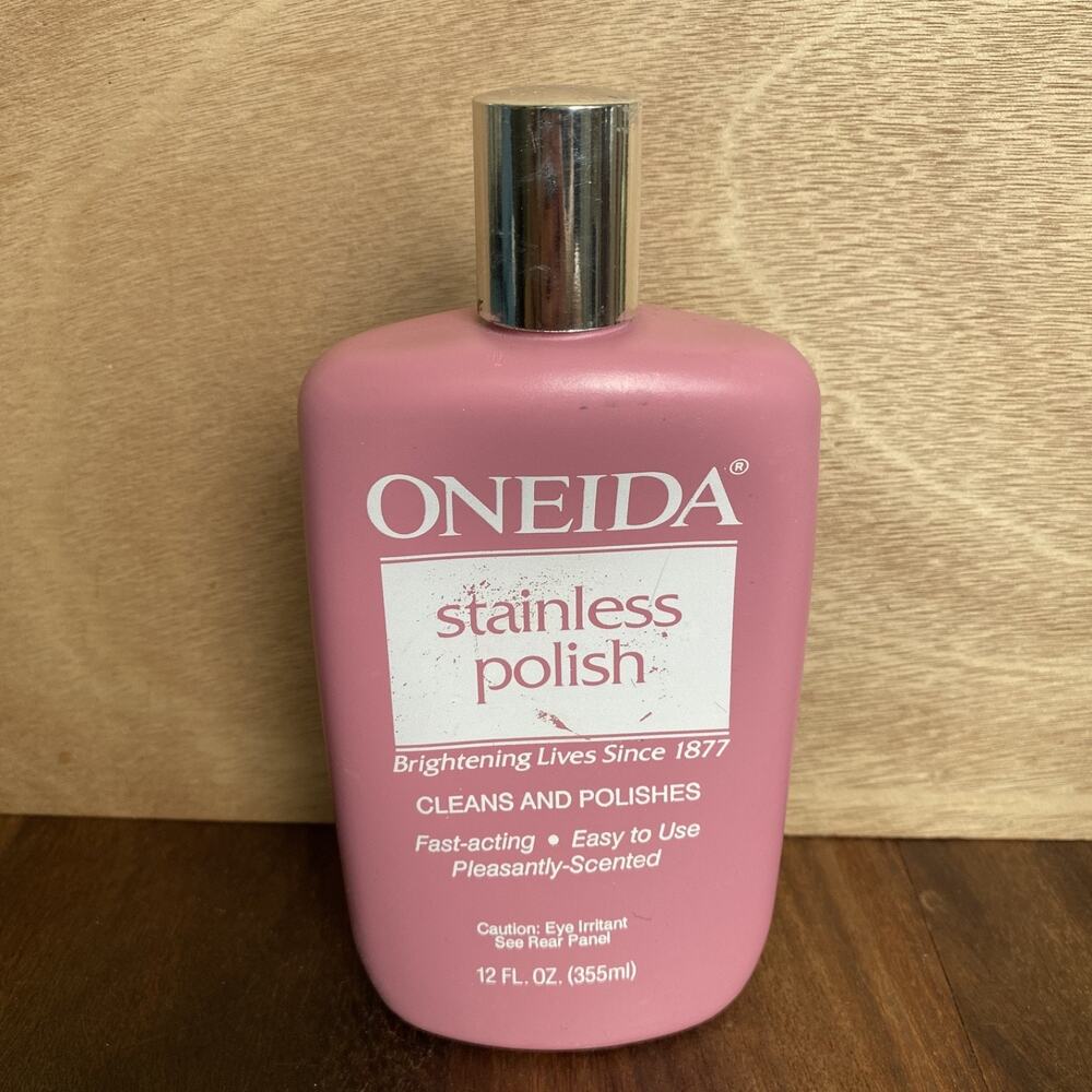 Oneida Stainless Polish & Cleaner Cleans Shines Stainless 12 oz 1991 Vintage